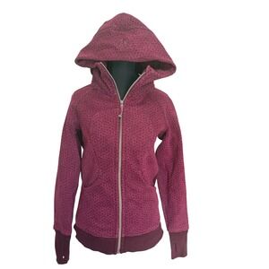 Lululemon Scuba Hoodie III Women Sz 6 Star Pixel Raspberry Bordeaux Athleisure